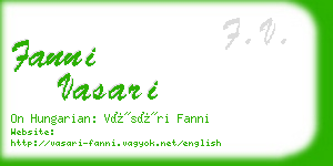 fanni vasari business card